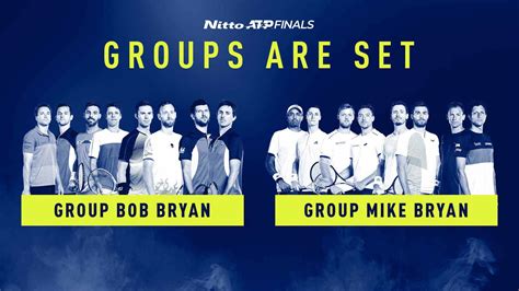 nitto atp finals doubles draw revealed atp  tennis