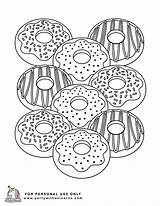 Coloring Donut Donuts Colroing Theyre sketch template