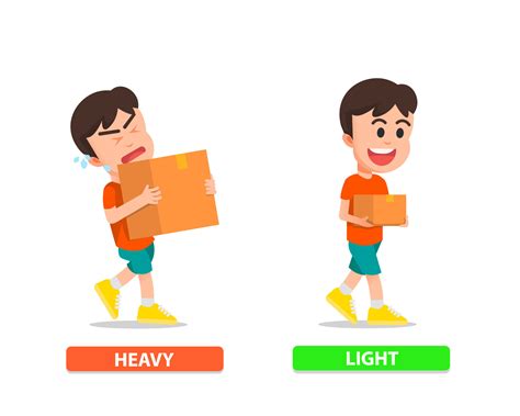 boy carrying heavy  light   vector art  vecteezy