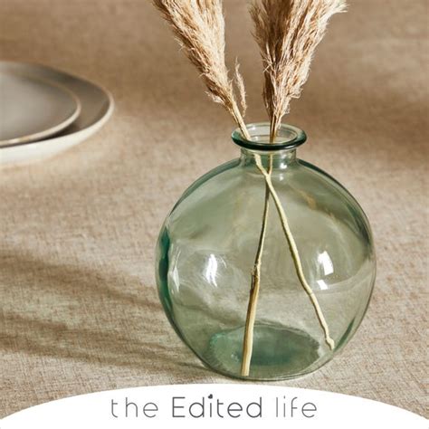The Edited Life Recycled Glass Bottle Vase Dunelm
