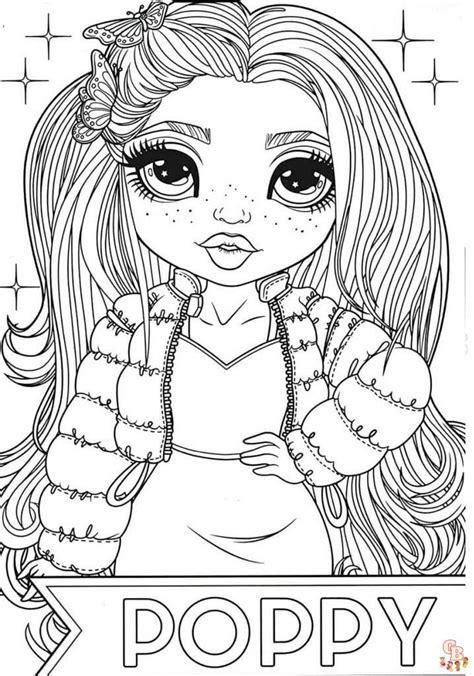 rainbow high coloring pages printable