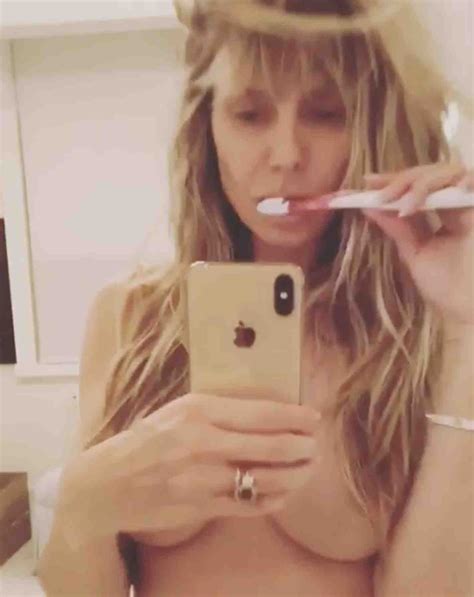 Heidi Klum Fappening Topless In The Bathroom The Fappening