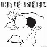Tomb Risen Empty Easter sketch template