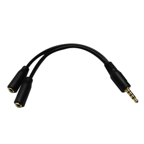 mm  conductor trrs  split male   female  conductor adapter cable walmartcom