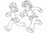 Fireman Penny sketch template