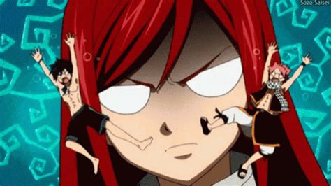 Anime Fairy Tail Erza Scarlet Pissed Off Reaction 