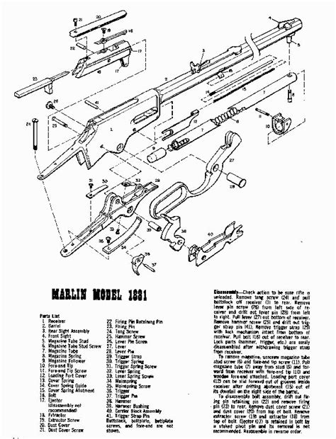 diagram marlin model  rifle parts diagram mydiagramonline