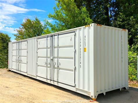 hq high cube  side door shipping storage container conex bidadoo  lot weekly