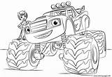 Coloring Monster Truck Blaze Kids Pages Printable Book sketch template