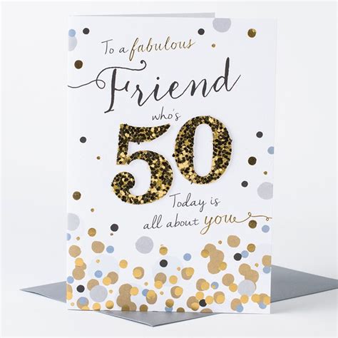 50th Birthday Card Friend Who S 50 Only £1 49