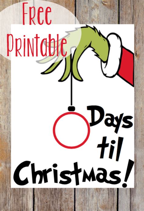 countdown  christmas grinch printable   ferns family