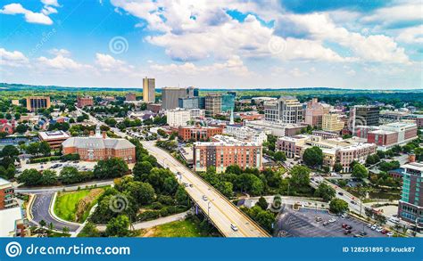 aerial view  downtown greenville south carolina skyline royalty  stock photography