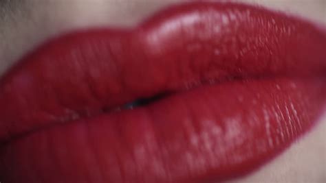 kisses an extreme close up shot of lips making kissing faces stock footage video 3629582