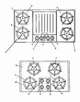 Thermador Cooktop Knobs sketch template