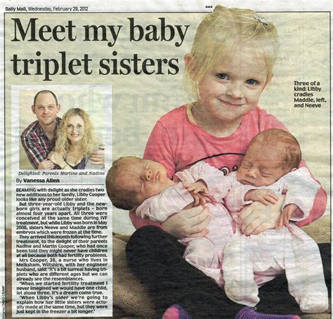 meet  incredible triplets born  years  talk   press sell  story