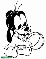 Baby Goofy Coloring Pages Disney Babies Wacky Cartoon Mickey Minnie Printable Color Drawing Print Mouse Family Characters Pluto Donald Cute sketch template