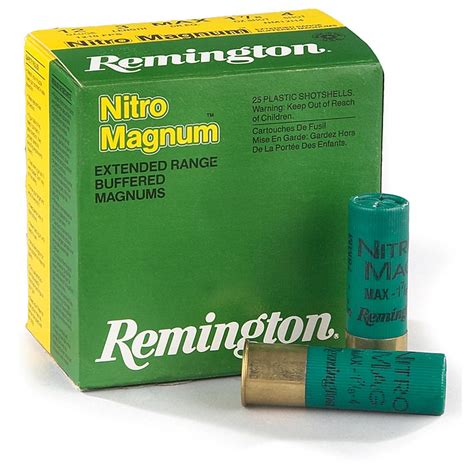 Remington 12 Gauge 3 Shell 1 7 8 Oz Nitro Magnum 25 Rounds