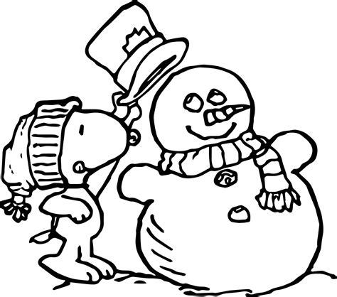 peanuts snoopy winter coloring page wecoloringpage  snoopy coloring