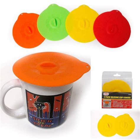 pc silicone leakproof cup cover coffee tea sealing mug wrapping lid tool gift walmartcom