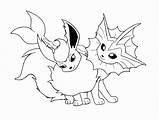 Coloring Pokemon Eevee Pages Evolutions Quality High Print sketch template