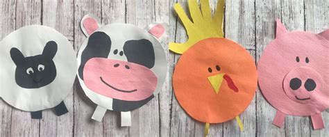 fun paper farm animal crafts  kids