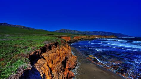 1920x1080 1920x1080 Beach Cliff Coast Nature Landscape Waves Sea
