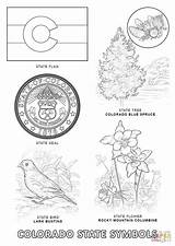 Colorado Coloring State Symbols Pages Printable Printables Color Designlooter 78kb 1440px 1020 Supercoloring sketch template
