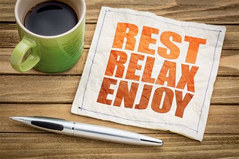 rest relax enjoy  napkin stock photo image  pleasure happy
