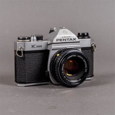 vintage 1981 pentax asahi k1000 35mm film camera w 50mm f 2 lens sn