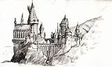 Hogwarts Segala Chateau Schloss Castillo Bleistiftzeichnungen Zeichnen Château Ausmalen Castello Poudlard Zeichenkunst Coole Img00 sketch template