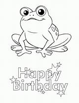 Coloring Birthday Happy Frog Pages Frogs Popular Library Clipart sketch template