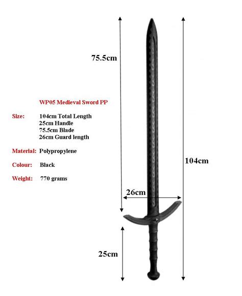Medieval 104cm Sparring Longsword Pp Giri Martial Arts Supplies