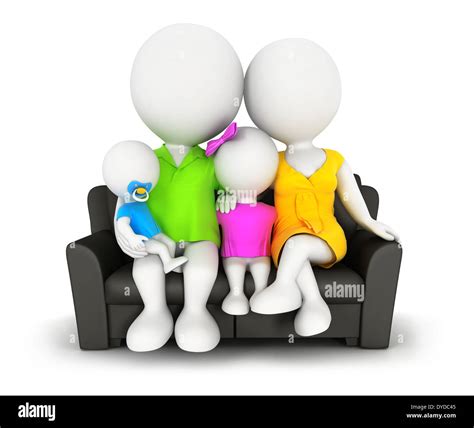 white people family sitting  sofa isolated white background  image stock photo alamy