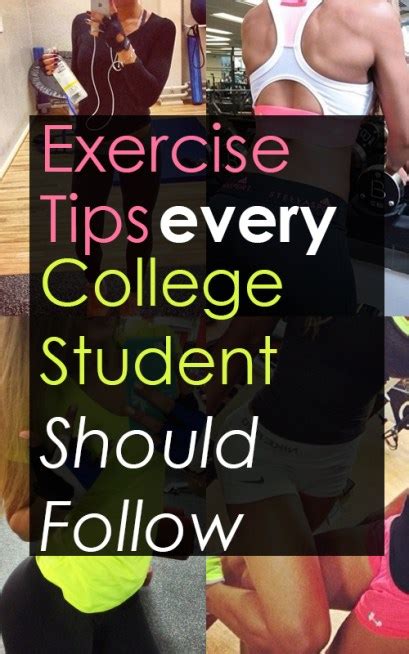 exercise tips  college student  follow society