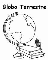 Globo Terrestre Geografia Desenho sketch template