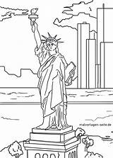 Malvorlagen Freiheitsstatue Ausmalbilder Gebäude Ausmalen Ausdrucken Reisen Berühmte Auswählen sketch template