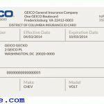 car insurance cards printable car insurance card template