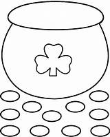 Pot Gold Crafts Template St Coloring Printable Preschool Patricks Craft Pages Kids March Patrick Activities Paper Templates Bigactivities Colouring Printables sketch template