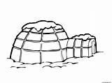 Coloriage Igloo Froid Habitation Hivernale sketch template