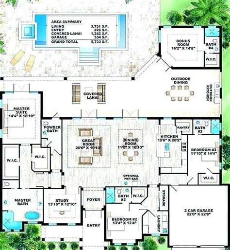 house plans  pool  middle home courtyards  design indoor pool house plans courtyard