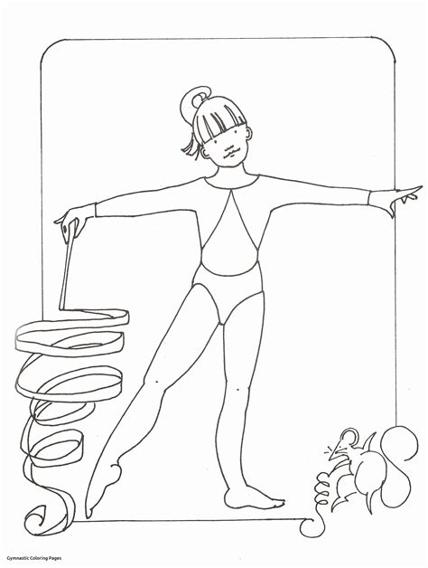 gymnastics coloring pages  getdrawings