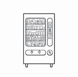Vending Machine Vector Lineart Clip Outline Illustrations Clipart Illustration Stock Isolated Linear Automate Theme Office Business Food Top Fotosearch sketch template