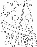 Coloring Boat Water Pages Deep Kids sketch template