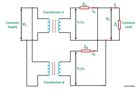 parallel operation   single phase transformer circuit globe