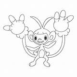 Ambipom Kleurplaat Kleurplaten Pokémon sketch template