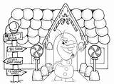Coloring Christmas Pages House Gingerbread Frozen Popular sketch template
