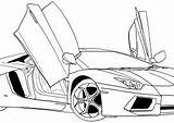 Lamborghini Pages Coloring Coloring4free Doors Car Aventador Open Cool Category sketch template