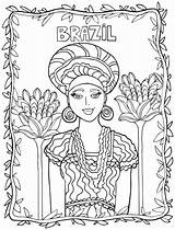 Pages Color Land Brazil Coloring Women Book September Around Some sketch template