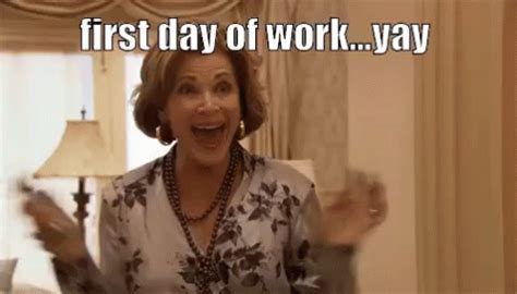 day  work gif firstdayofwork work excited discover share gifs