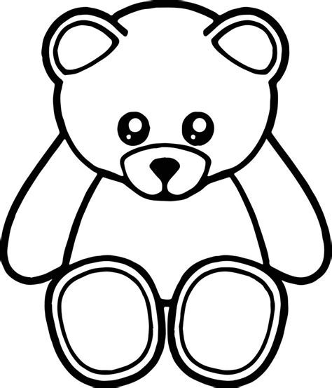 cute front view bear coloring page wecoloringpagecom
